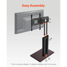 32-70" Universal TV Stand Swivel and Height Adjustable TV Mount for Home and Office Hidden Wheels