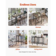 24"x24"x36" Bar Table Sturdy Metal Frame Easy to Assemble Bar Height Cocktail Desk for Living Room & Parties