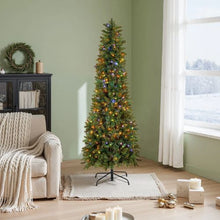 Prelit Fir Wood Artificial Christmas Tree Xmas with 240 Colorful LED and 11 Lighting Modes Decoration (6FT)