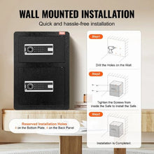 3.1-3.9 cu.ft Double Doors Safe Box with Key Lock & Password for Money Documents Jewelry and Valuables