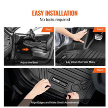 Tesla Model Y Floor Mats 2021–2024 5-Piece TPE All-Weather Liners Custom Fit (Black)