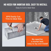 72 x 72 In Shower Curb Kit with Central Flange Waterprooffor Bathroom