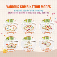 Balance Beam Stepping Stones – 6 PCS Wooden Toddler Balance Set for Kids
