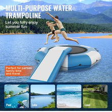 10FT Inflatable Water Bouncer with Slide 3-Step Ladder & Electric Pump