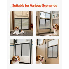 24.5 × 20 Inch RV Screen Door Protector Aluminum Alloy Grille Breathable Mesh (Black)