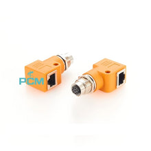8 Pin Right Angle M12 to RJ45 Bulkhead Cable Adapter PCM-0666