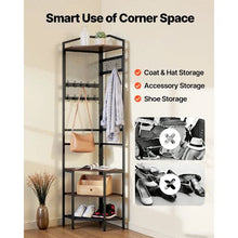 71.3" Coat Rack with Hooks & Shoe Rack Steel Frame Entryway Organizer for Entrance Closet Office
