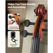 4/4 Full Size Violin Set for Adults Matte Brown Solid Wood Beginner Fiddle with Case & Accessories