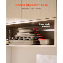 Carbon Steel Cookware Sheets Baking Pans Set Oven Bakeware Cooking Sets for Baking (10-Piece)