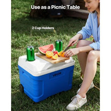 21 Qt Rolling Hard Cooler with Wheels Leak-Resistant 48-Hour Ice Retention Insulated Ice Chest