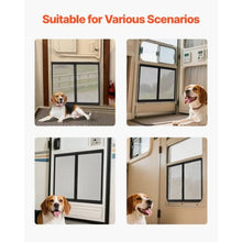 RV Screen Door Protector 22.5 × 20 Inch Aluminum Alloy Door Grille Breathable Mesh (Black)