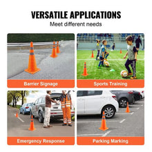 28" Collapsible Traffic Cones 4 Pack with Reflective Collars & Storage Bag