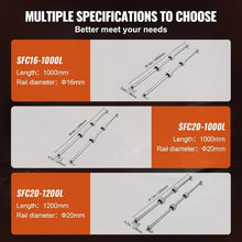 1000 mm Linear Guide Rail Set  and 16 mm Slide Blocks (4 PCS) SFC16-1000L