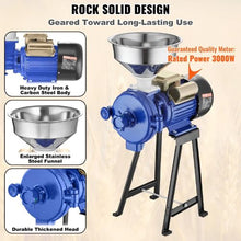 3000W Electric Grain Mill Grinder – Commercial Corn & Spice Mill Adjustable Thickness Heavy-Duty Dry Flour & Wheat Grinder