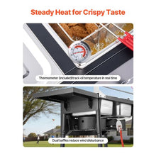 Dual-Tank Propane Deep Fryer 8 Qt x 2 Stainless Steel Fryer with Dual Baskets & Heat Control