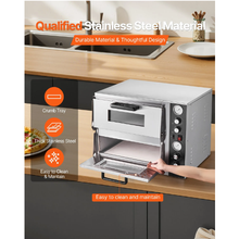 18" Double-Deck Electric Pizza Oven 842°F Dual Temp Control & Timer