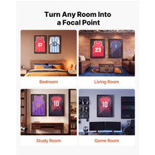 Sports Jersey Shadow Box 31.5 x 23.6 In Wooden Display Case with UV Protection (Black)