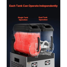 2 x 12 L Commercial Slushy Machine 96 Cups Stainless Steel Drink Maker for Home Party Restaurants