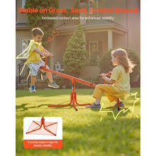 360° Swivel Kids Seesaw, 4-Prong Sit & Spin Teeter Totter, 100 lbs/Seat, Outdoor Toy for Ages 3+