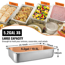 5.9-Inch Deep Commercial Table Pan For Catering Storage Food DTC4-6(Pack of 6)