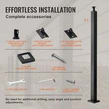 42" Cable Railing Post SUS304 Stainless Steel Black No Holes 1-Pack