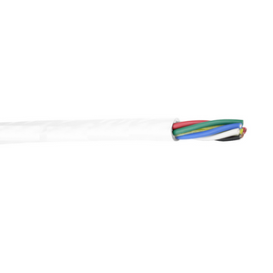 14 AWG 6 Conductor White Jacket Round Boat Cable (Standard Lengths)