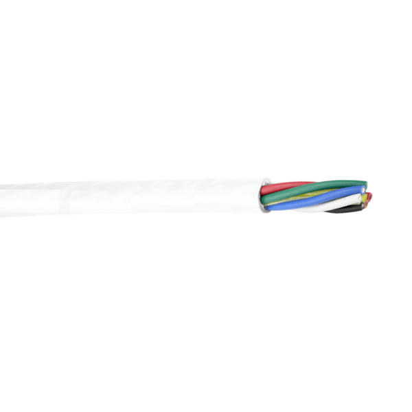 14 AWG 6 Conductor White Jacket Round Boat Cable (Standard Lengths)