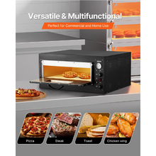 Commercial Electric Pizza Oven 24" Countertop 842°F 4200W Dual Temperature Control