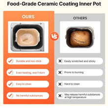 19-in-1 Bread Maker 2LB Ceramic Pan, Gluten-Free Setting 3 Loaf Sizes