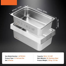 6-Inch Deep Commercial Table Pan For Catering Storage Food UCT8116-6 (Pack of 6)