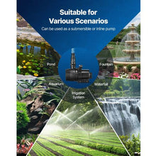 Submersible Water Pump 280W 4500 GPH 16.4 ft Lift Adjustable Flow for Ponds & Aquariums