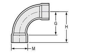 8" SCH 80 PVC LONG SWEEP 90 ELBOW SOC 806-080LSF