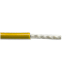 16 AWG 19 Stranded Unshielded M16878/17-BJE-04 Tinned Copper PVC Nylon Jacket 105C 600V Lead Wire Yellow