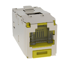 1 Port 22-26 AWG Mini-Com Cat6A 10Gig Shuttered Jack Module Shielded TG Style RJ45 CJSH6X88TGYLY