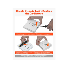 Universal Programmable Home Thermostat With LED Screen Touch Controls & Battery/24V Operation White GM4937