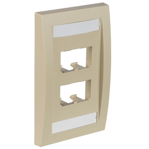 4 Port Mini-Com Executive Series Single Gang Faceplate Mount ABS CFPE4EIY