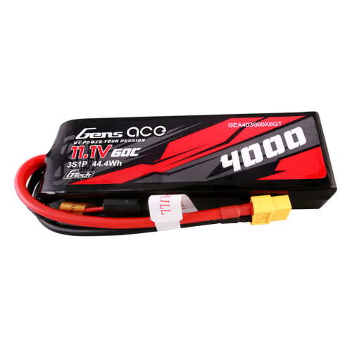 Gens Ace 4000mAh 3S1P 11.1V G-Tech Lipo Battery Pack With XT60 Plug GEA403S60X6GT