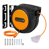 80ft Retractable Extension Cord Reel 12AWG/3C SJTOW Power Cord Orange