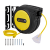 80ft Retractable Extension Cord Reel 12AWG/3C SJTOW Power Cord Yellow