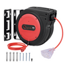 80ft Retractable Extension Cord Reel 12AWG/3C SJTOW Power Cord Red