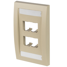 4 Port Mini-Com Executive Series Single Gang Faceplate Mount ABS CFPE4EIY