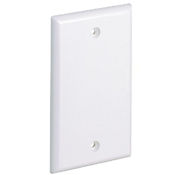 4.5x2.75 Surface Raceway Single Gang Screw-on Blank Faceplate ABS CPNWH