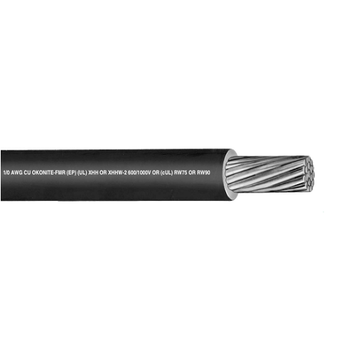 112-07-1101 12 AWG 1C 7Strand Bare Copper Unshielded EPDM Okonite FMR XHHW-2 RW90 Power And Control Cable