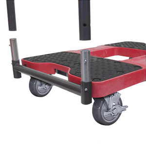 Snap-Loc Industrial Strength E-Track Push Cart Red Dolly SL1500P4R