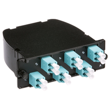 12 Fiber OptiCom MPO Cassette LC Duplex Adapter OM3 FC2XN-12-10B2