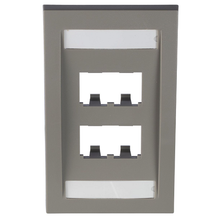 4 Port Mini-Com Executive Series Single Gang Faceplate Mount ABS CFPE4IGY