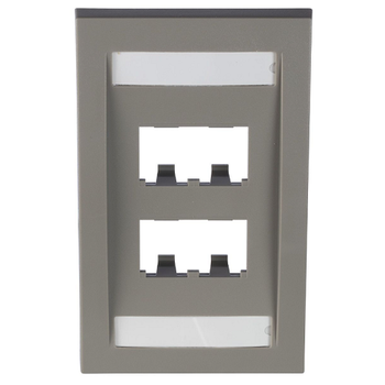 4 Port Mini-Com Executive Series Single Gang Faceplate Mount ABS CFPE4IGY