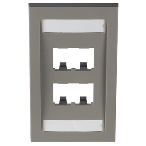 4 Port Mini-Com Executive Series Single Gang Faceplate Mount ABS CFPE4IGY