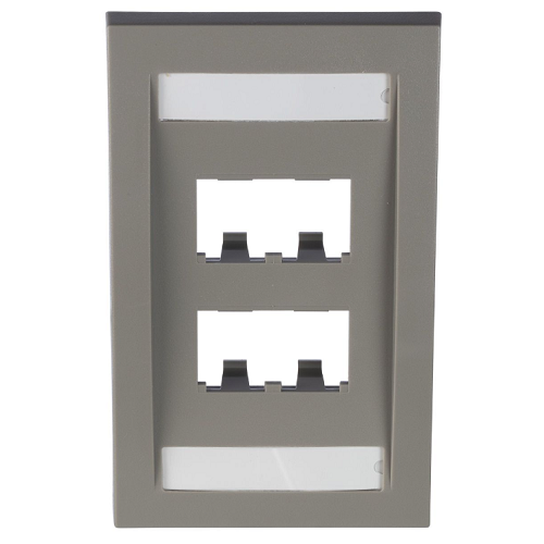 4 Port Mini-Com Executive Series Single Gang Faceplate Mount ABS CFPE4IGY