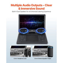 Portable DVD Player 14 inch HD Swivel Display Screen Car Charger AC Power Adapter Remote Control
